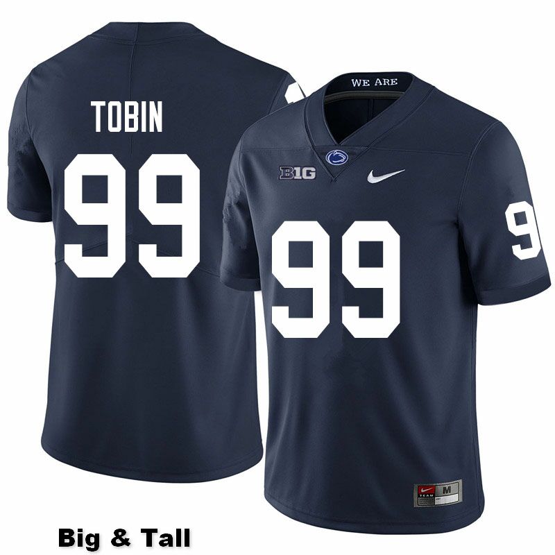 NCAA Nike Men's Penn State Nittany Lions Justin Tobin #99 College Football Authentic Big & Tall Navy Stitched Jersey GKJ8498XI